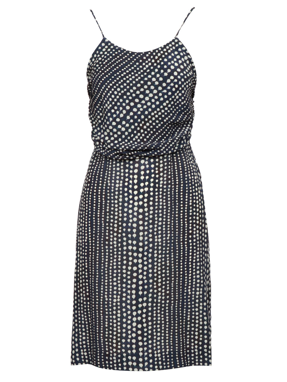 GRIFONI VESTITO CORTO A POIS BLU E BIANCO Blu/bianco