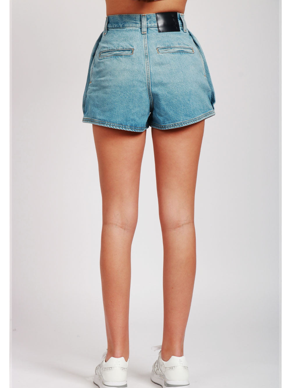 HAIKURE Shorts Ashley in Denim Blu con Pinces Denim