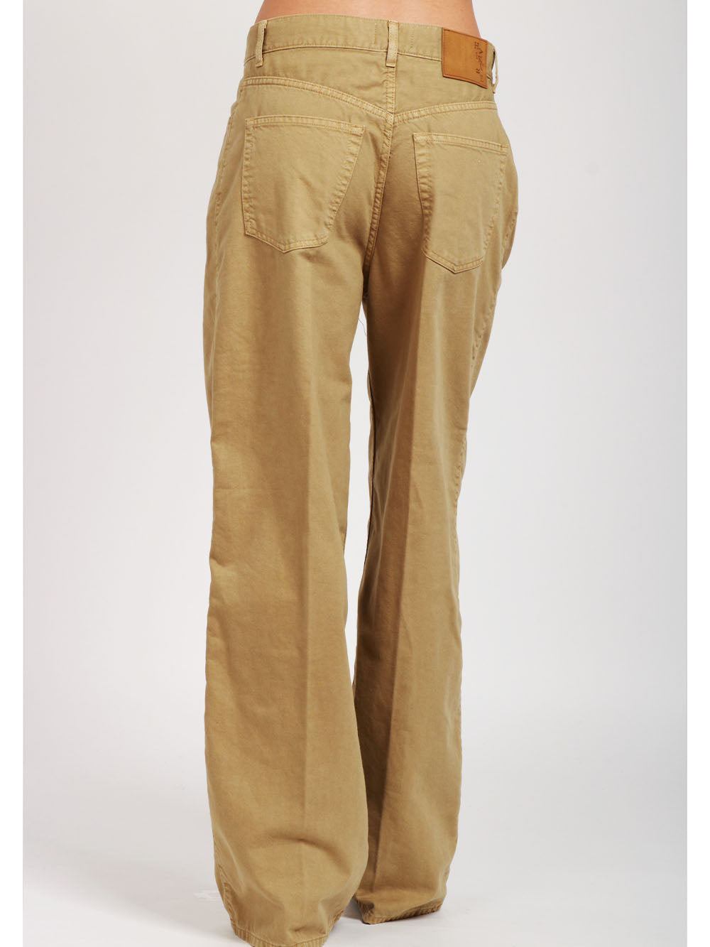 HAIKURE Pantaloni Candy in Misto Lino Kaki con Pinces Taupe