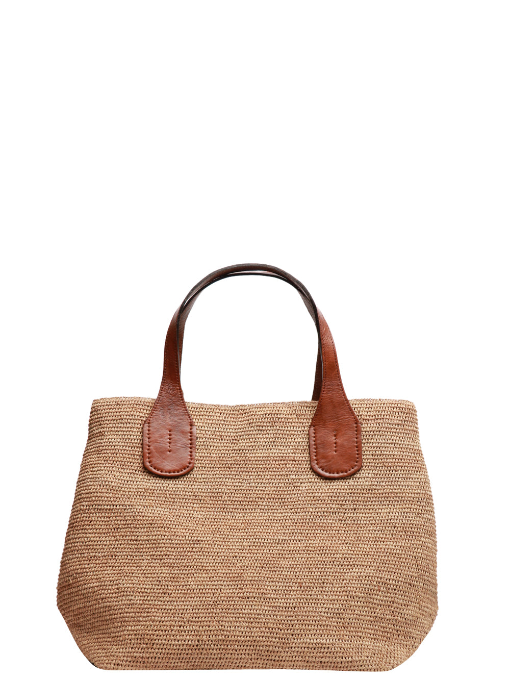 IBELIV Borsa a Spalla Laza in Rafia Beige con Tascone Beige