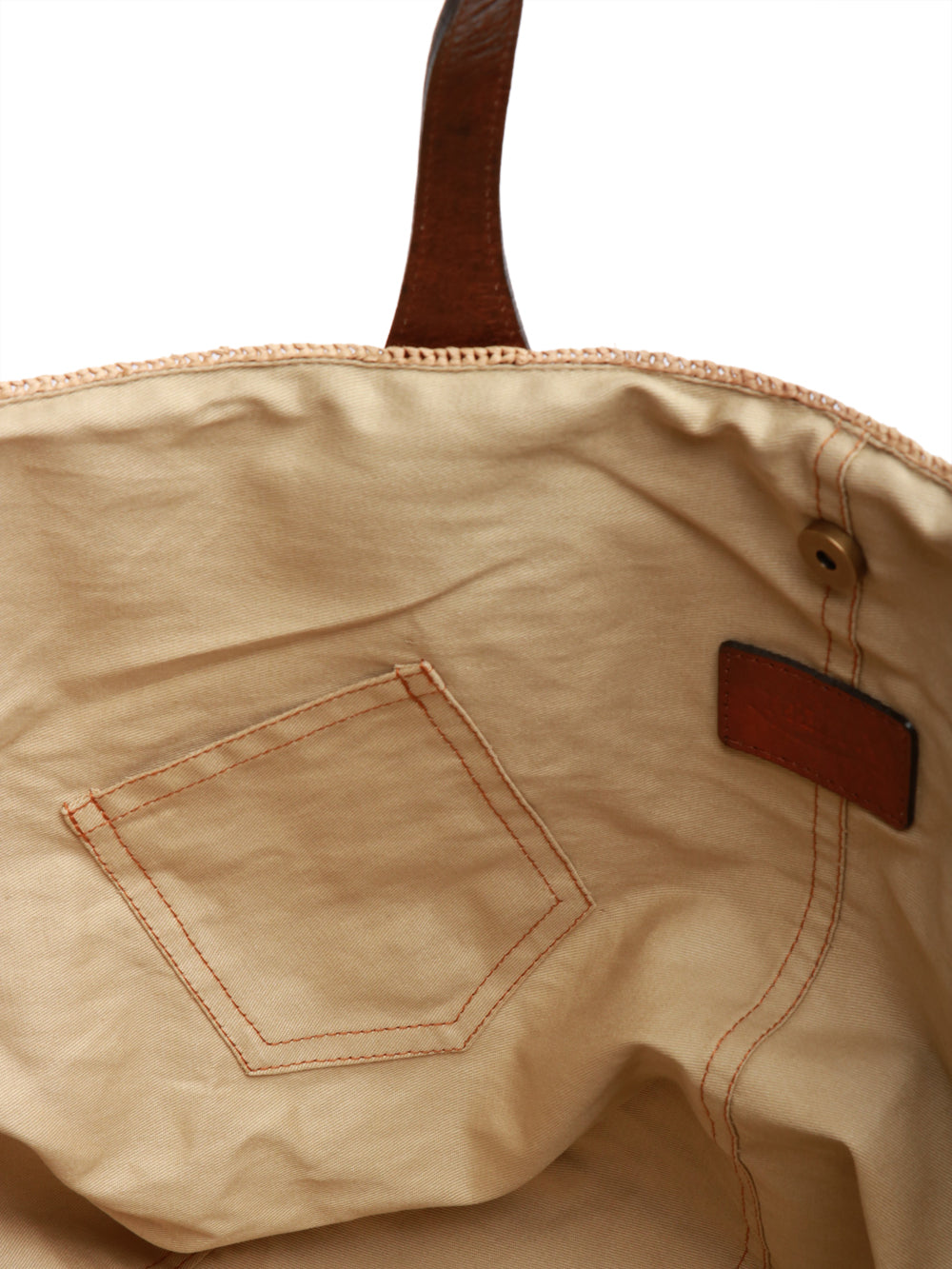 IBELIV Borsa a Spalla Laza in Rafia Beige con Tascone Beige