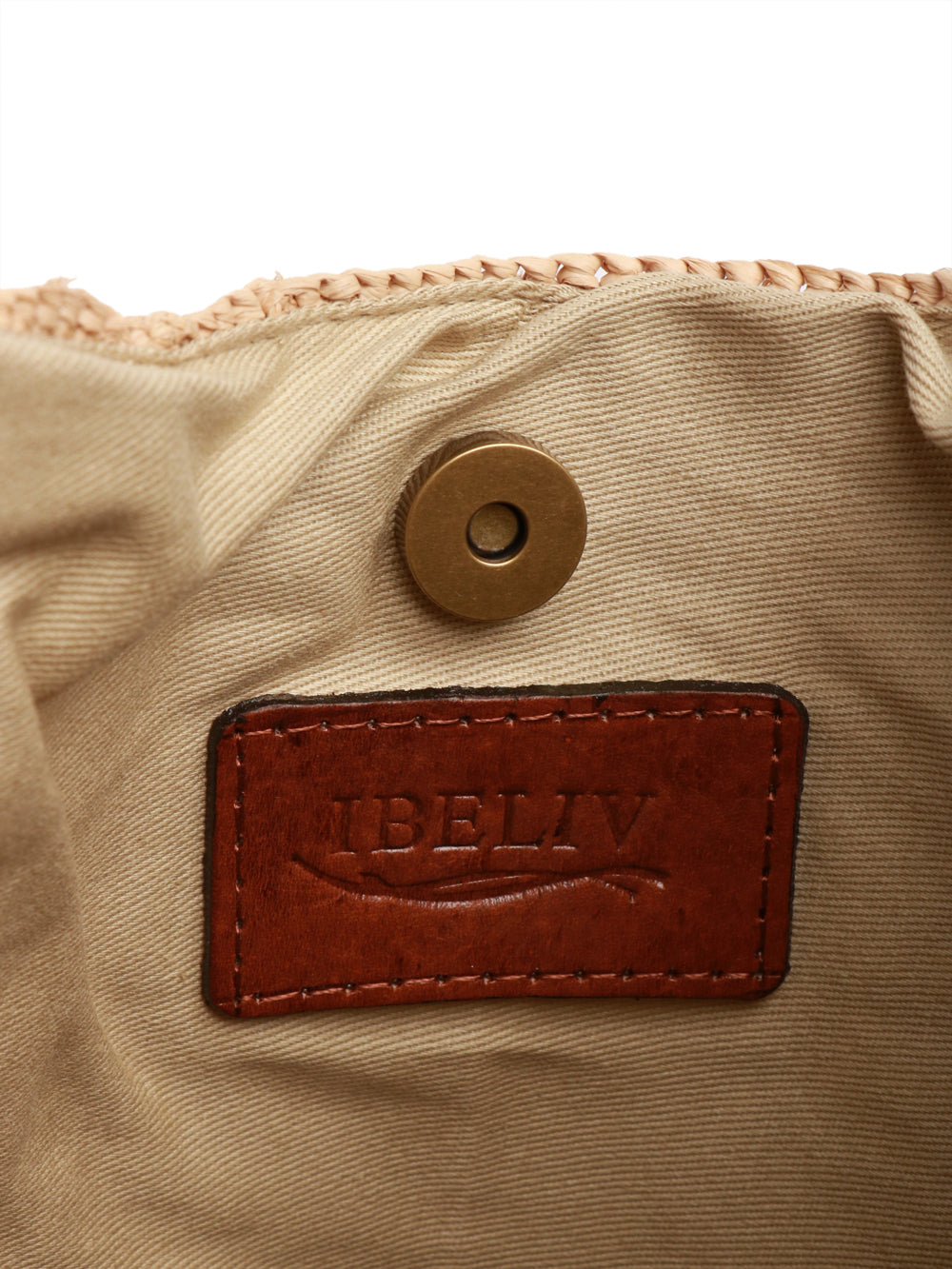 IBELIV Borsa a Spalla Meva Hobo Media in Rafia Beige Beige