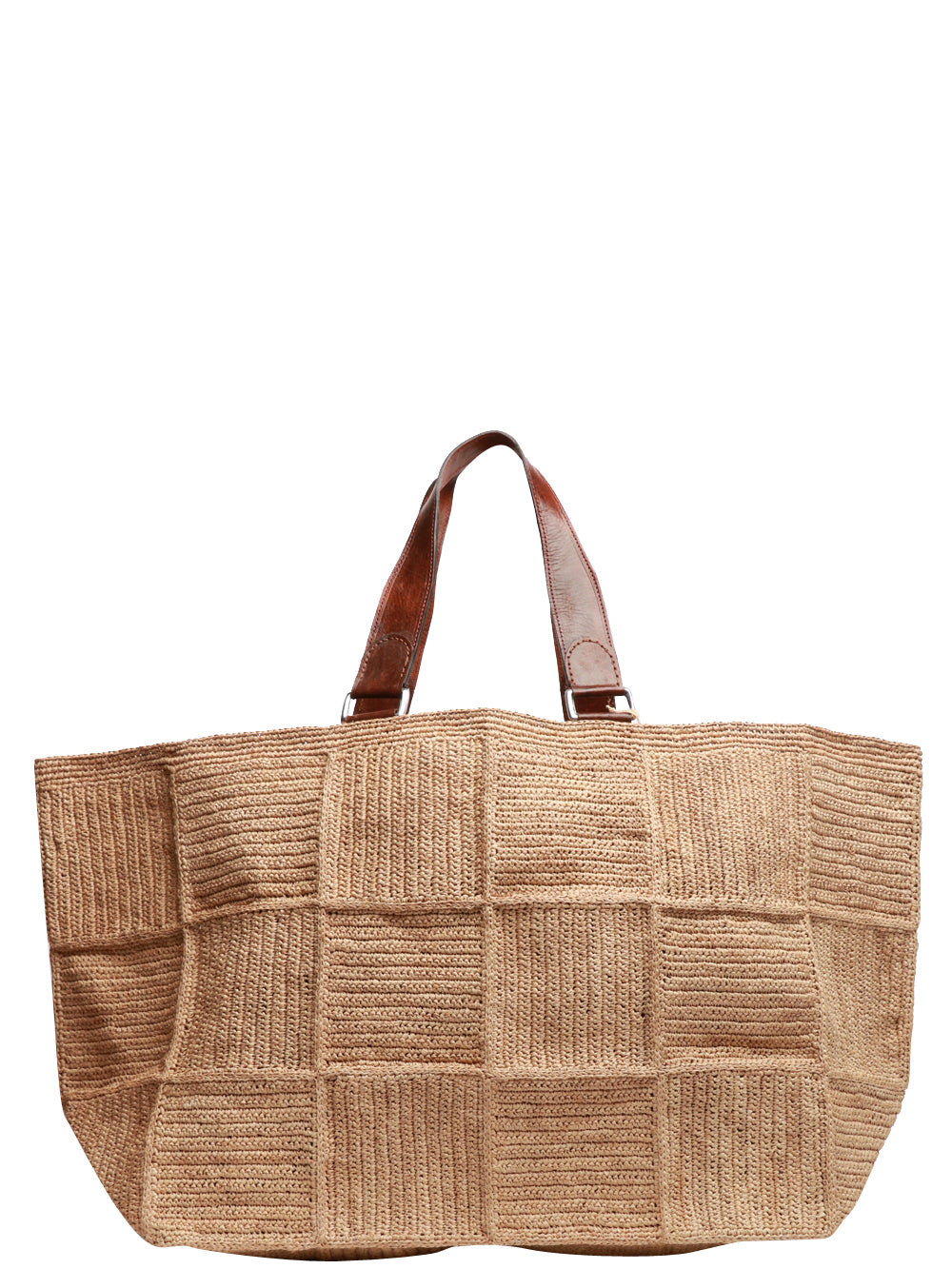 IBELIV Borsa a spalla Miray Maxi in Rafia Beige Beige
