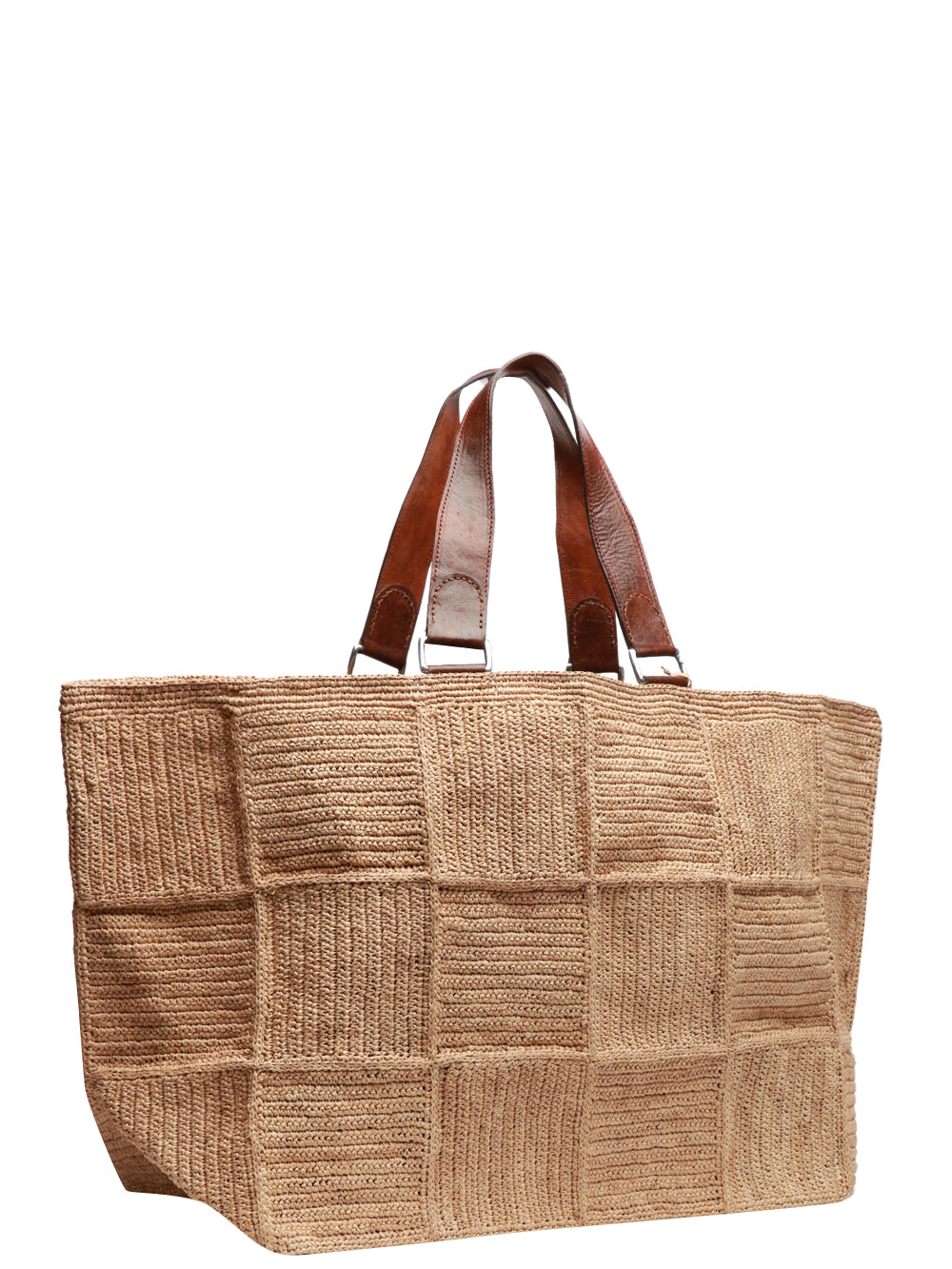 IBELIV Borsa a spalla Miray Maxi in Rafia Beige Beige
