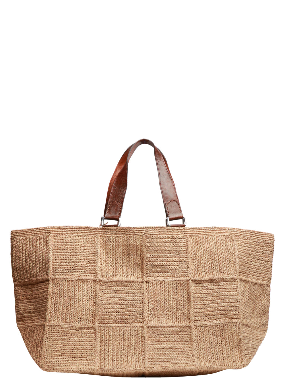 IBELIV Borsa a spalla Miray Maxi in Rafia Beige Beige