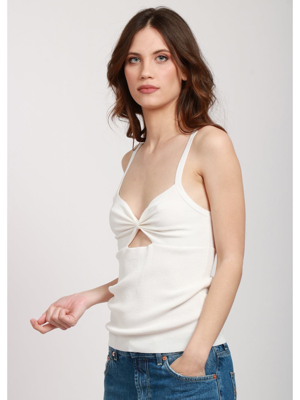 ESSENTIEL ANTWERP GIACCA DOPPIOPETTO BLU IN VISCOSA Bianco