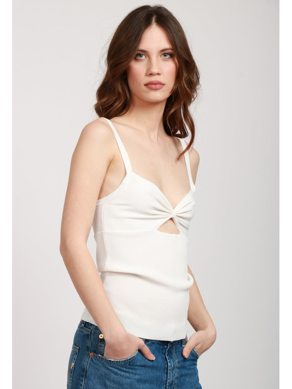 ESSENTIEL ANTWERP GIACCA DOPPIOPETTO BLU IN VISCOSA Bianco