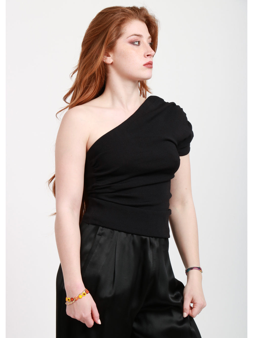 JUCCA Top Monospalla Nero Stretch Nero