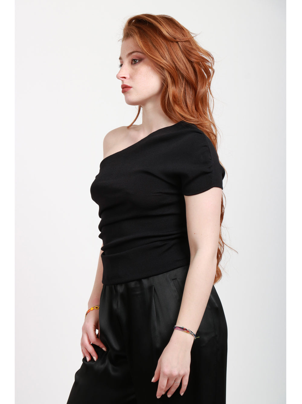 JUCCA Top Monospalla Nero Stretch Nero