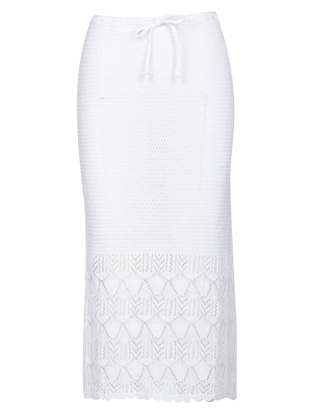 JUCCA GONNA IN MAGLIA BIANCA CON COULISSE Bianco