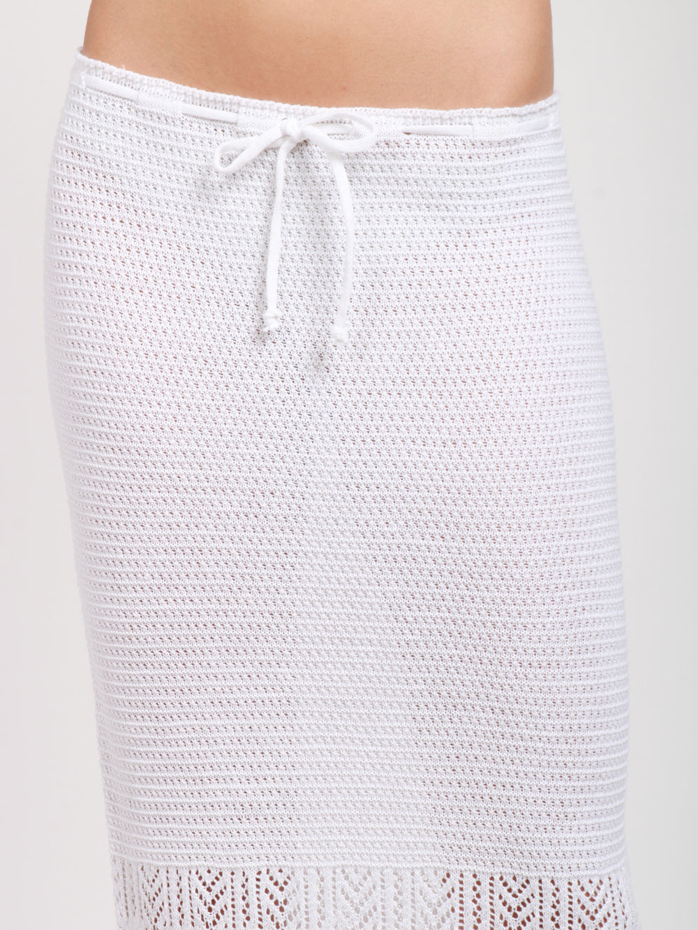 JUCCA GONNA IN MAGLIA BIANCA CON COULISSE Bianco