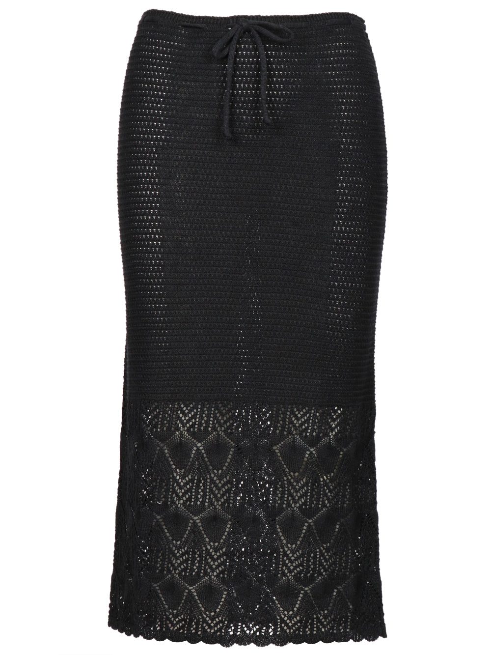 JUCCA GONNA IN MAGLIA NERA CON COULISSE Nero