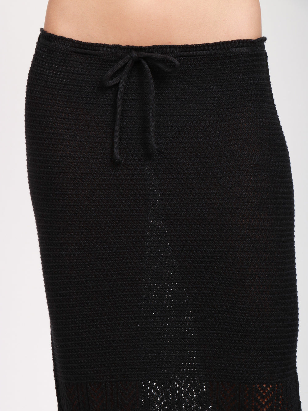 JUCCA GONNA IN MAGLIA NERA CON COULISSE Nero