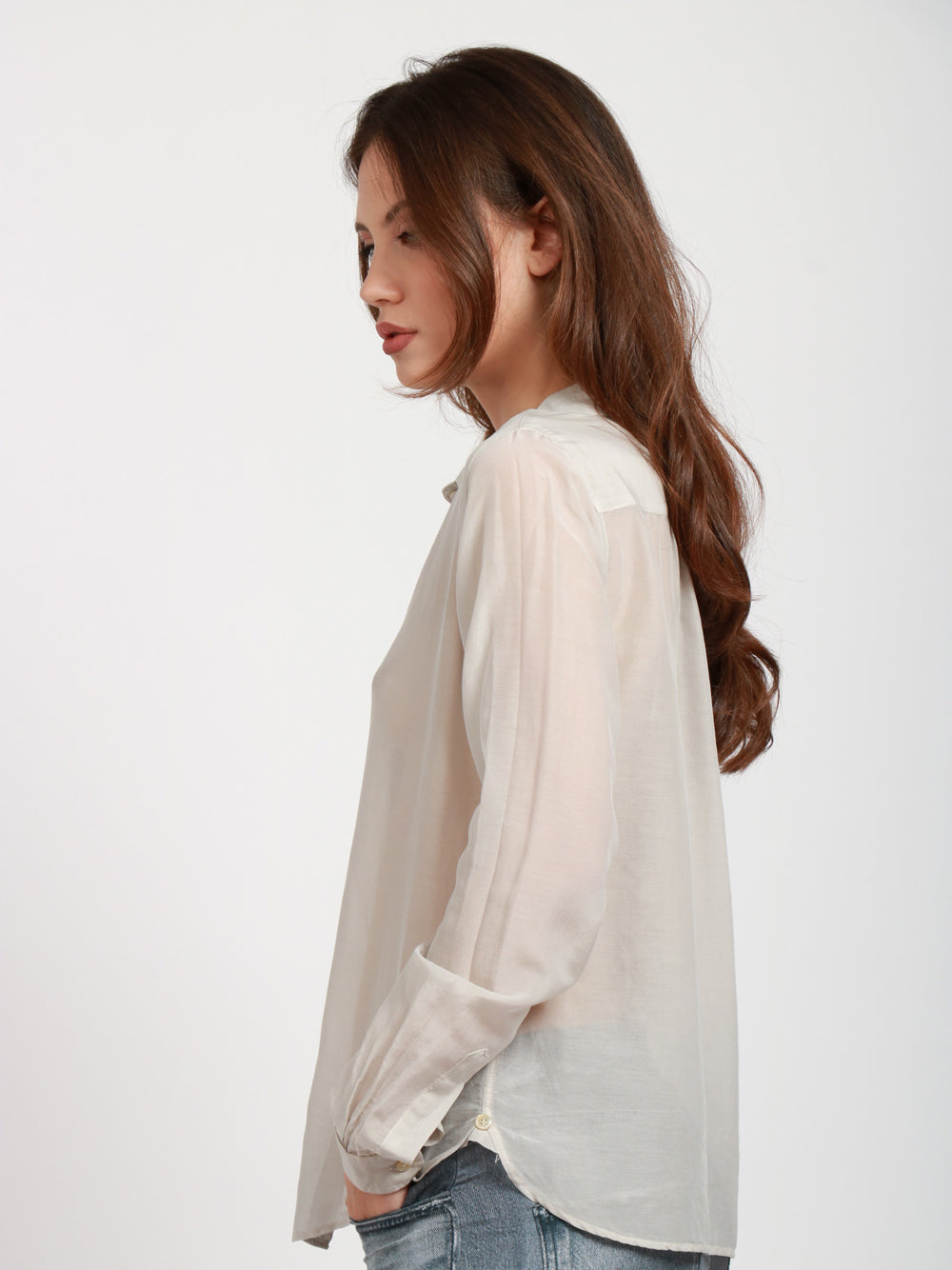 JUCCA Camicia in Mussola di Cotone Grigia Grigio perla