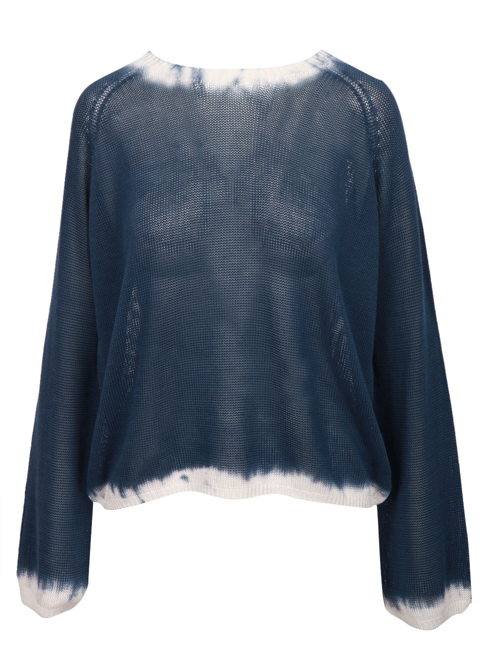 JUCCA MAGLIA GIROCOLLO BLU TIE-DYE Blu navy