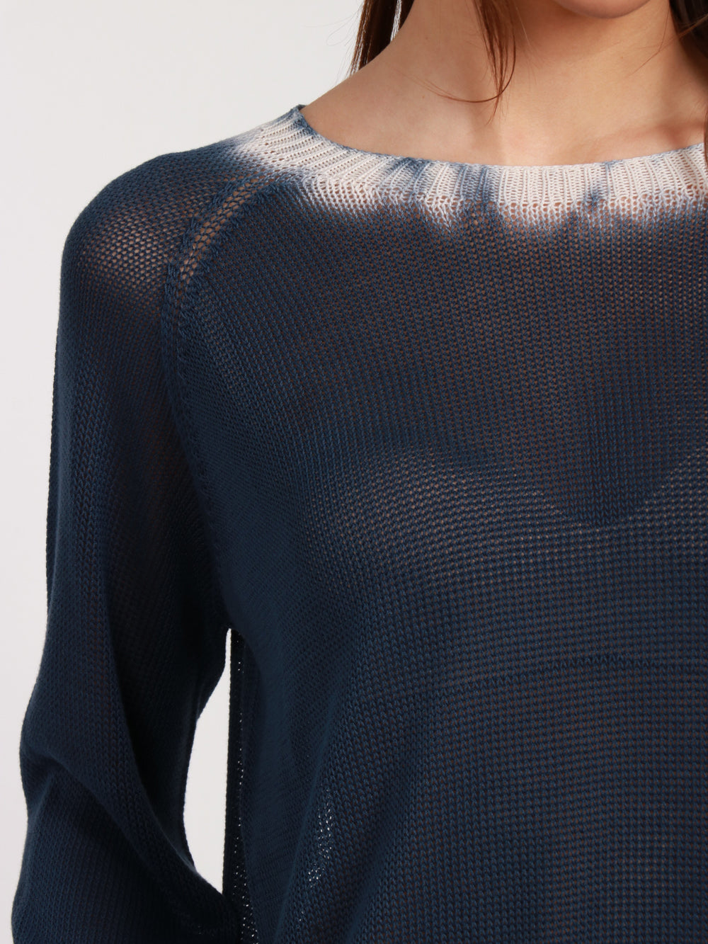JUCCA MAGLIA GIROCOLLO BLU TIE-DYE Blu navy