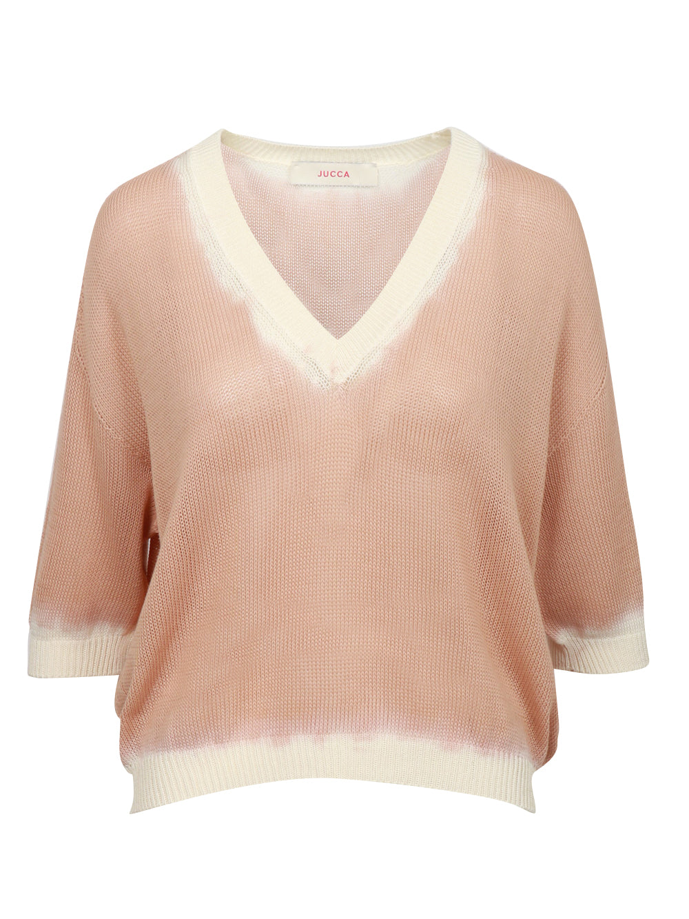 JUCCA MAGLIA CAMEL TIE-DYE CON SCOLLO A V Camel