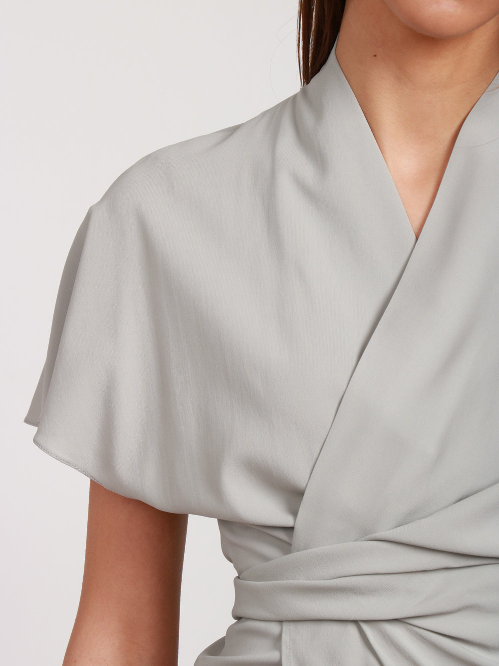 JUCCA TOP SCOLLO A V CON INCROCIO SUL DAVANTI Sasso