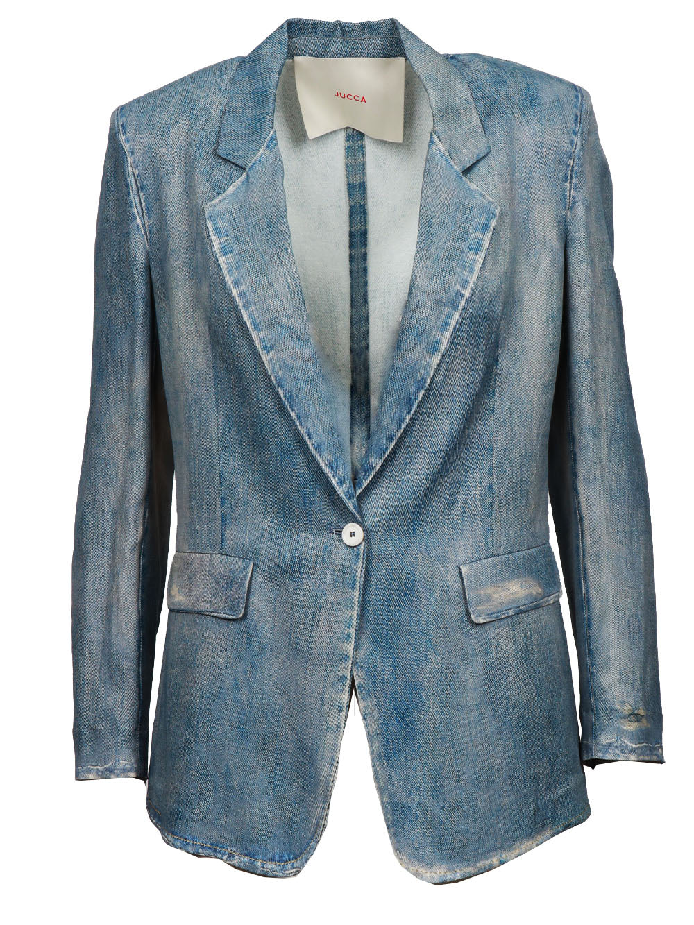 ESSENTIEL ANTWERP GIACCA DOPPIOPETTO BLU IN VISCOSA Bianco
