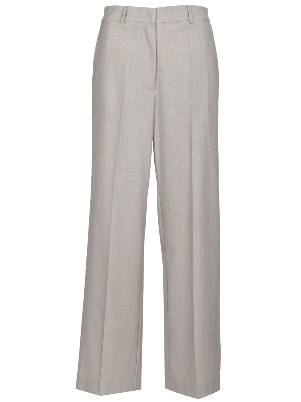 JUCCA PANTALONI IN MISTO LANA GRIGI PALAZZO Grigio chiaro