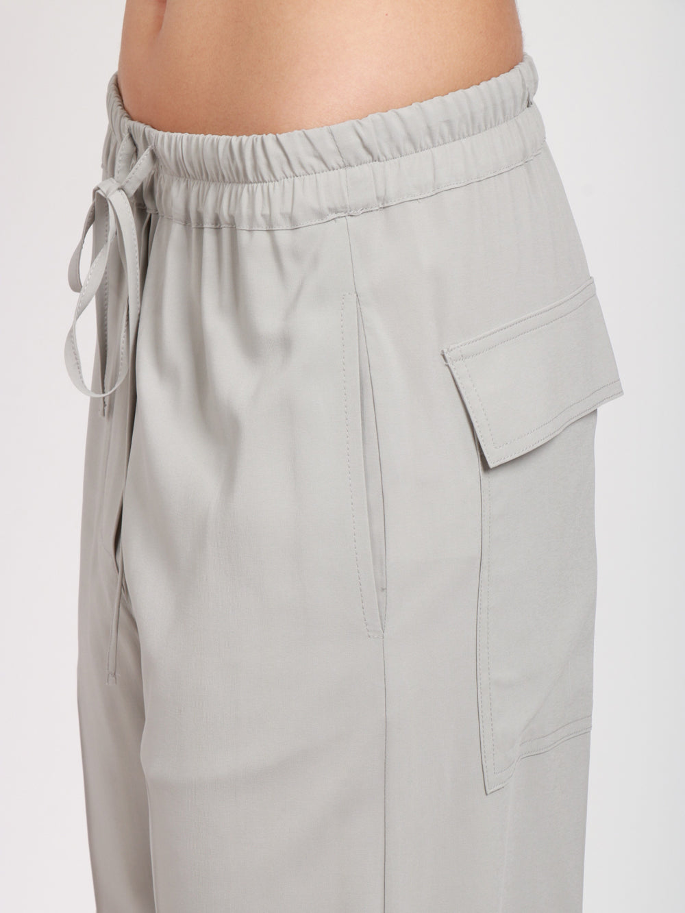 JUCCA PANTALONI PALAZZO IN VISCOSA GRIGI Grigio chiaro