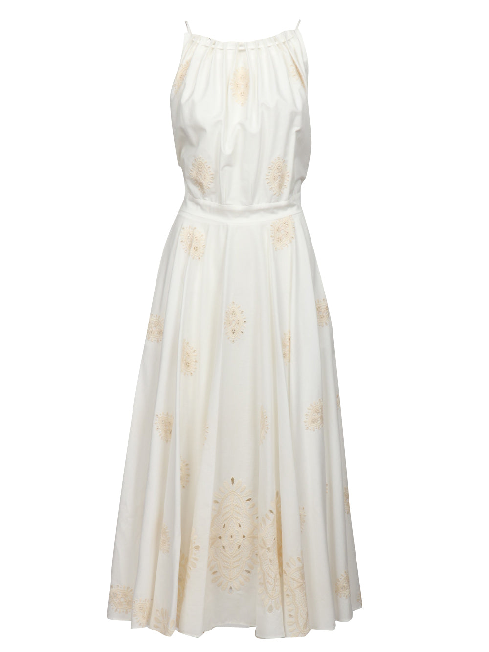 LAVI VESTITO POPPY PANNA IN COTONE CON DETTAGLI MACRAME´ Panna