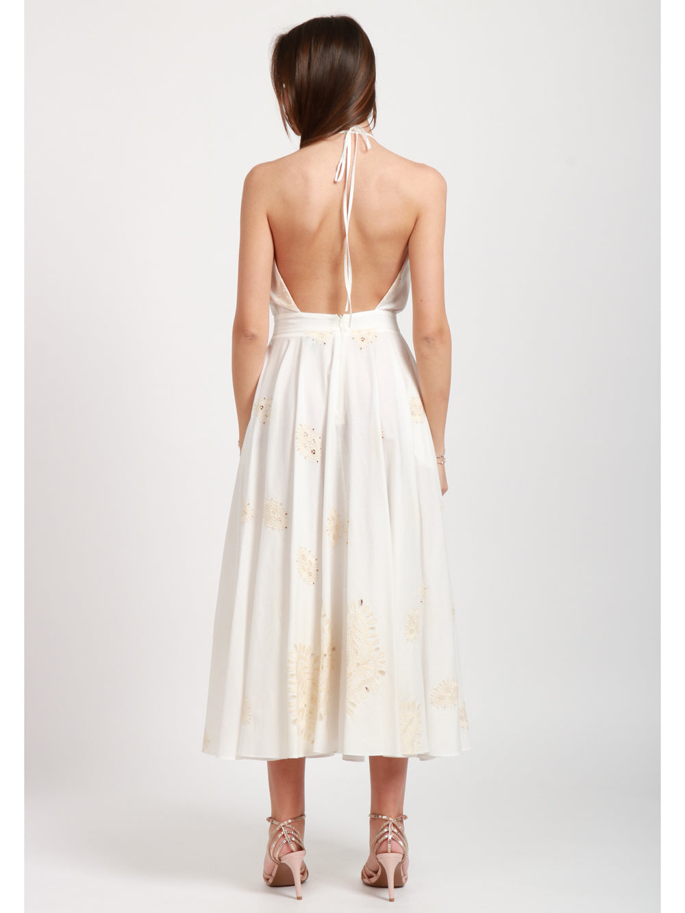 LAVI VESTITO POPPY PANNA IN COTONE CON DETTAGLI MACRAME´ Panna