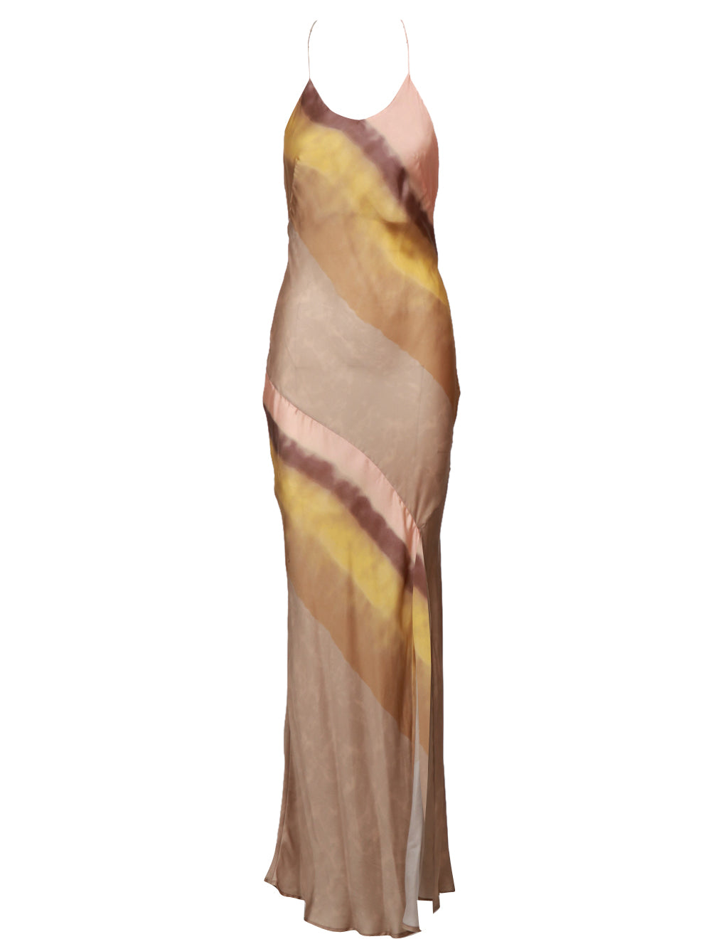 MES DEMOISELLES Vestito Lungo in Viscosa con Fantasia Cipria/beige