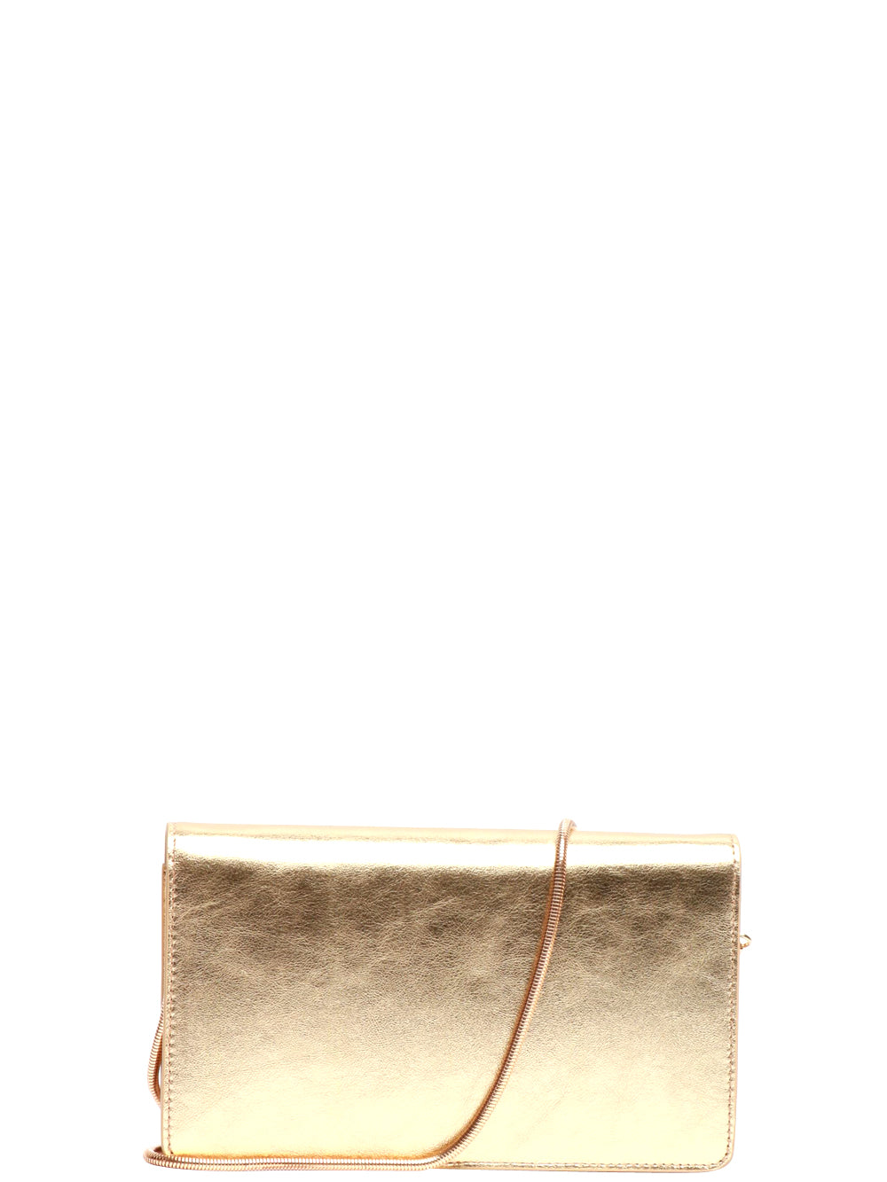 MY-BEST BAG Borsa Pochette in Pelle Laminata Platino Platino