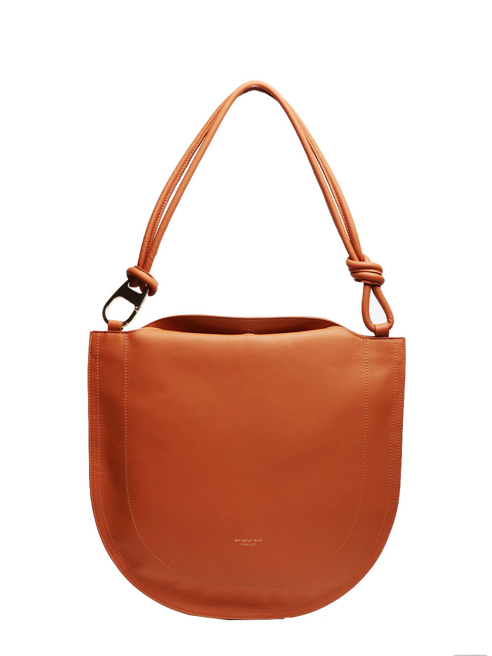 MY-BEST BAG BORSA A SPALLA ZOE IN PELLE CUOIO CON NODO Cuoio