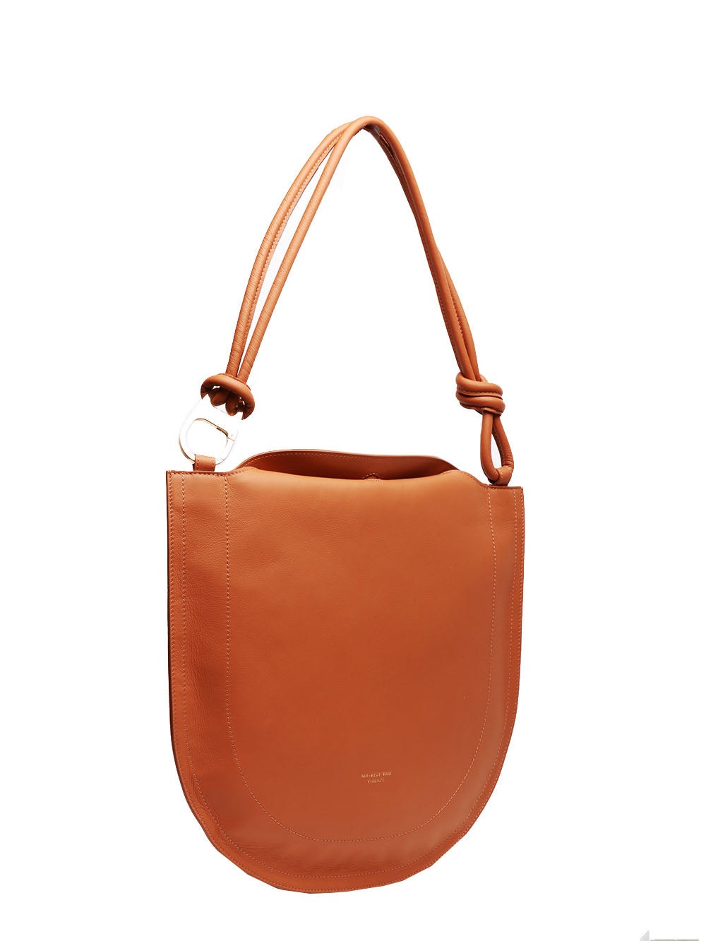 MY-BEST BAG BORSA A SPALLA ZOE IN PELLE CUOIO CON NODO Cuoio