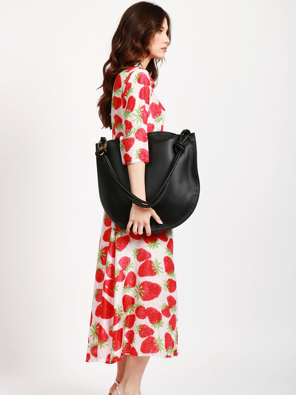 MY-BEST BAG BORSA A SPALLA ZOE IN PELLE NERA CON NODO Nero
