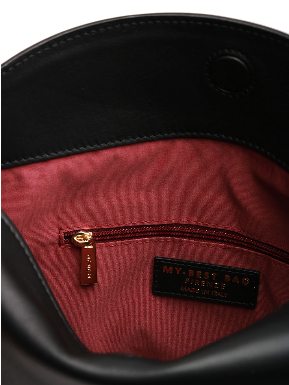 MY-BEST BAG BORSA A SPALLA ZOE IN PELLE NERA CON NODO Nero