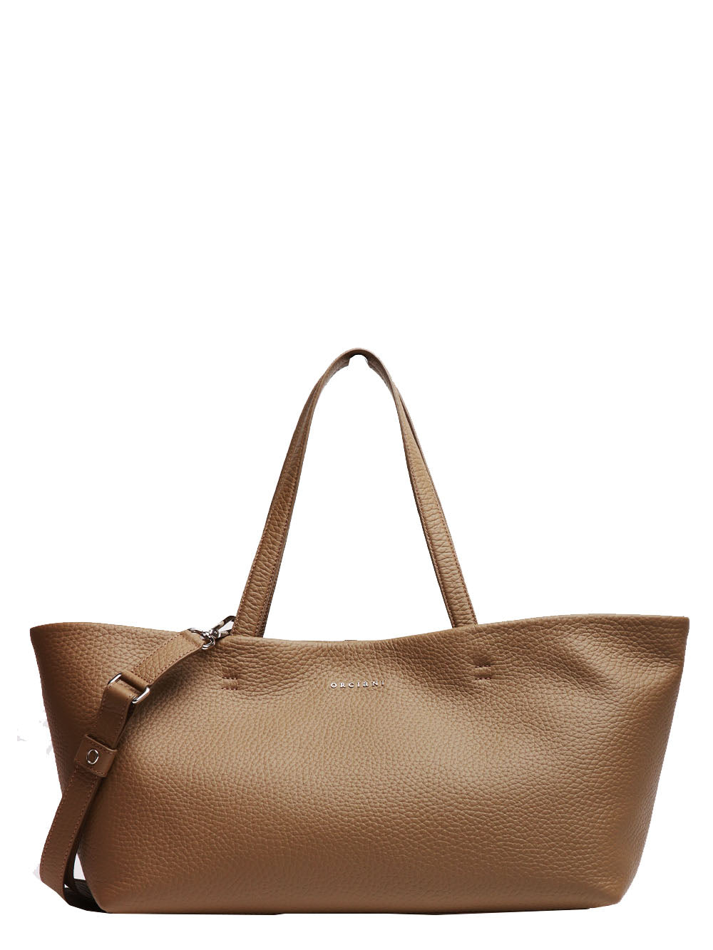 ORCIANI Borsa a Spalla Tata Soft in Pelle Tortora Fango