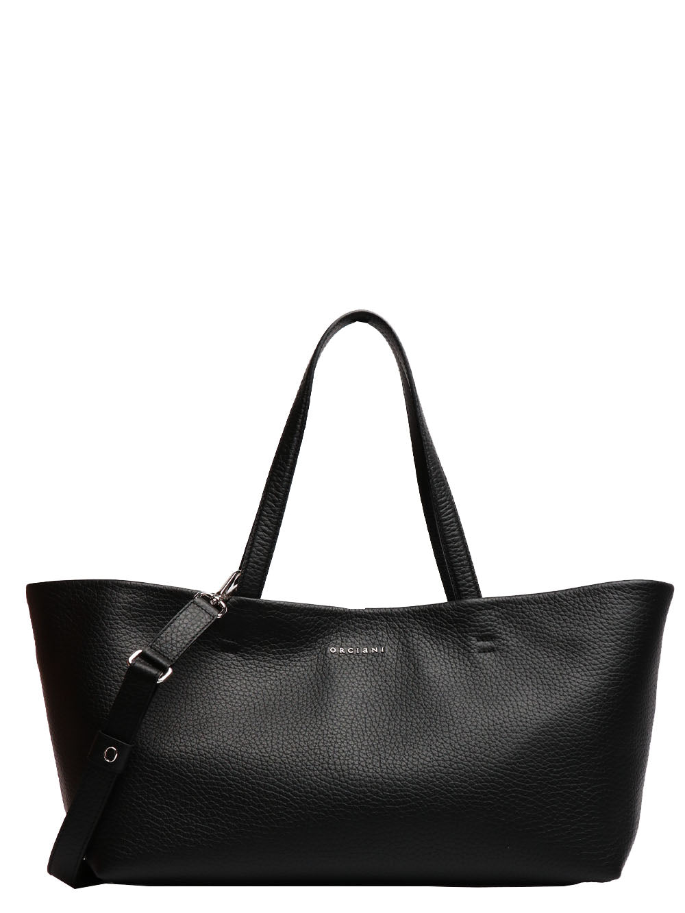 ORCIANI Borsa a Spalla Tata Soft in Pelle Nera Nero