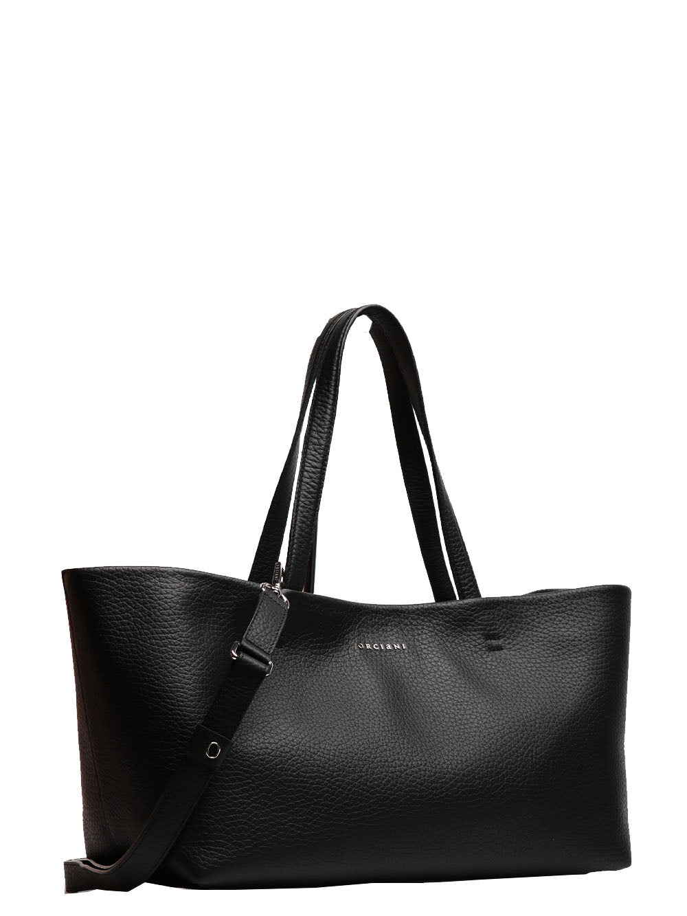 ORCIANI Borsa a Spalla Tata Soft in Pelle Nera Nero