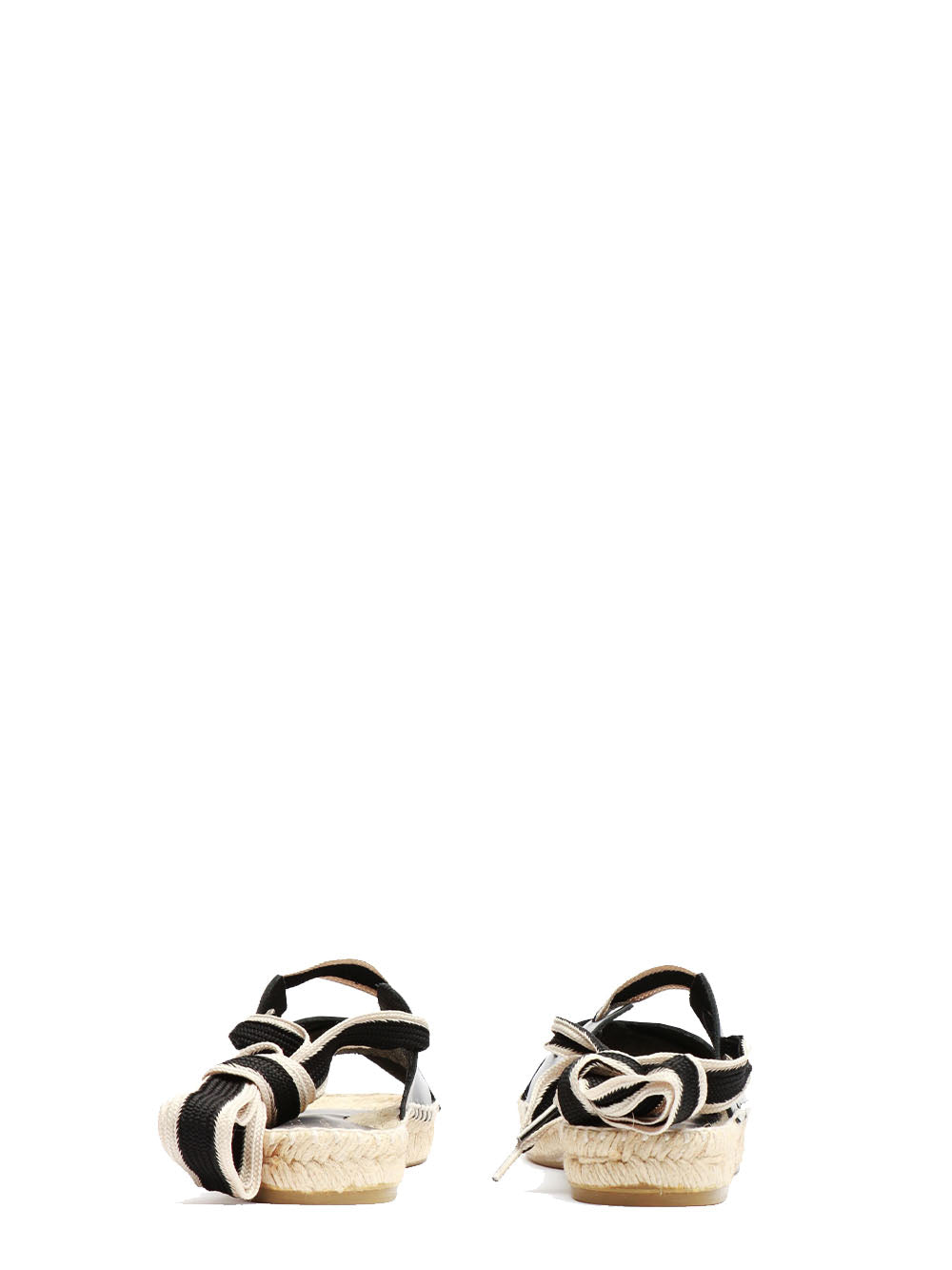 PALOMITAS Sandali Espadrillas Adaya Bassi in Pelle Neri Nero