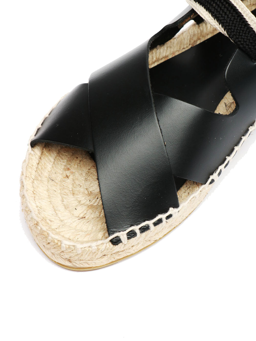 PALOMITAS Sandali Espadrillas Adaya Bassi in Pelle Neri Nero