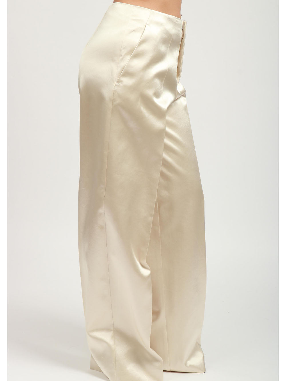 PHILOSOPHY DI LORENZO SERAFINI Pantaloni Palazzo in Duchesse Avorio Avorio
