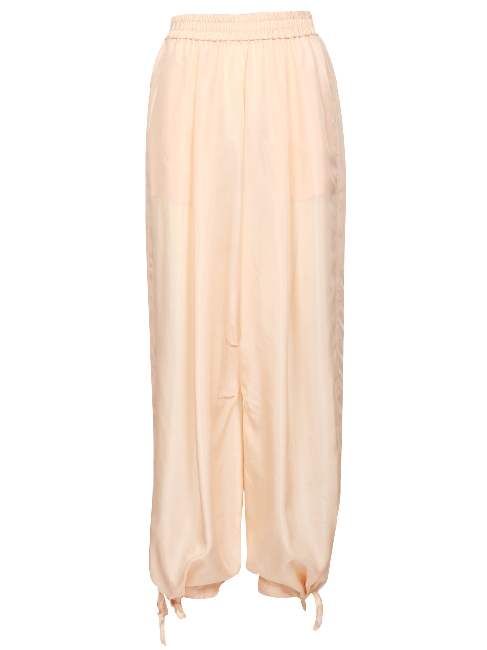 PHILOSOPHY DI LORENZO SERAFINI Pantaloni in Seta Habotai Pesca Pesca