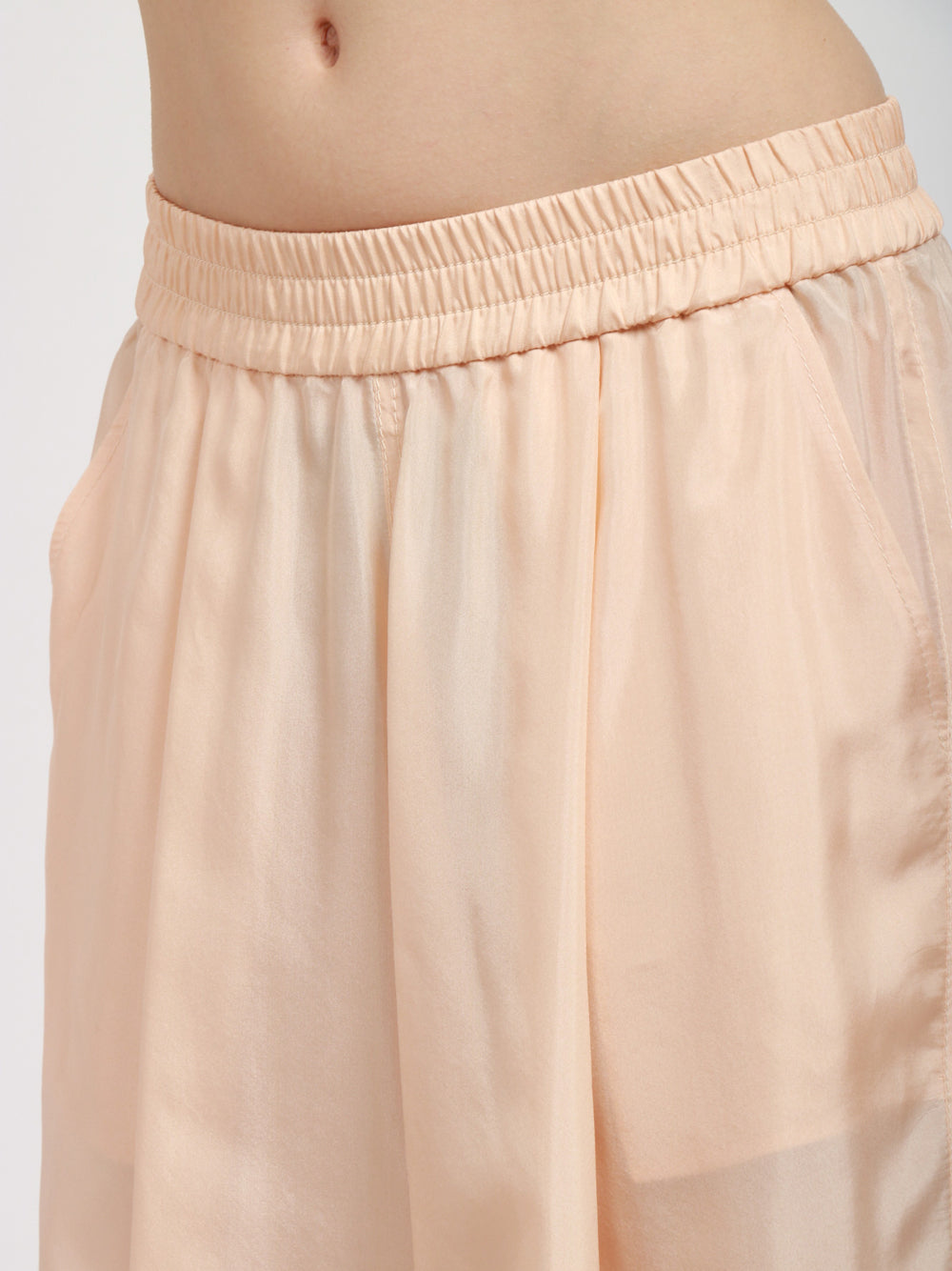 PHILOSOPHY DI LORENZO SERAFINI Pantaloni in Seta Habotai Pesca Pesca