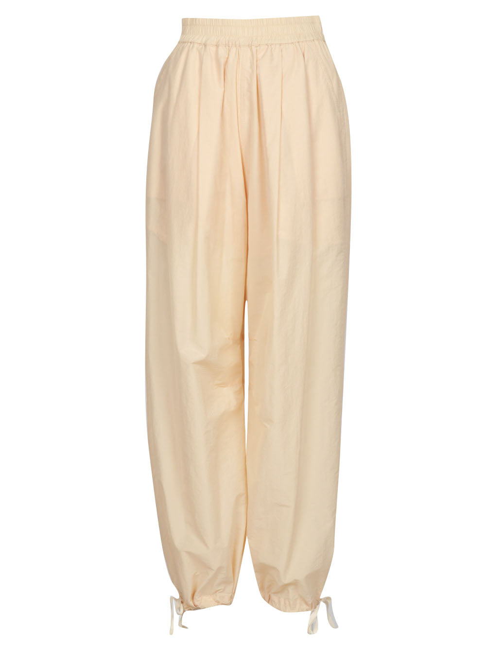 PHILOSOPHY DI LORENZO SERAFINI PANTALONI IN NYLON CREMA Crema