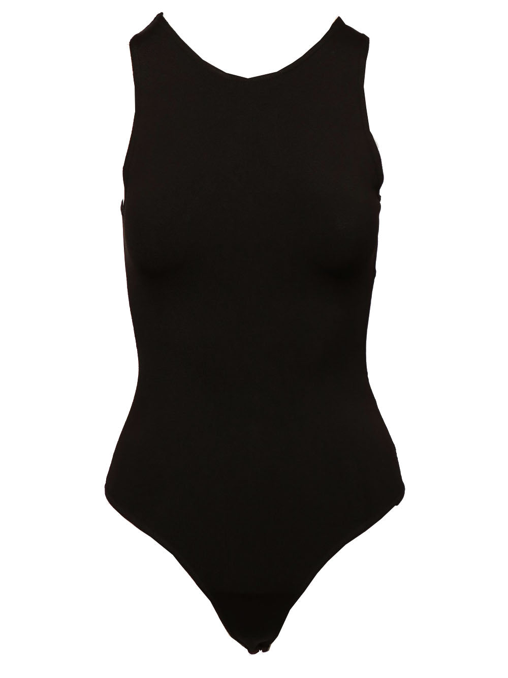 PHILOSOPHY DI LORENZO SERAFINI Body Girocollo Marrone con Incrocio sul Retro Testa di moro