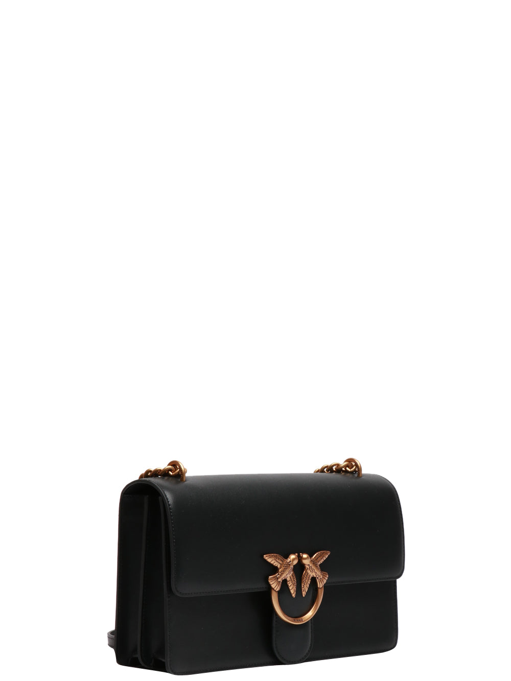 PINKO Borsa Tracolla Love One Classic in Pelle Nero/oro