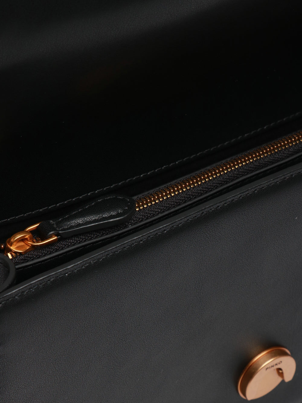 PINKO Borsa Tracolla Love One Classic in Pelle Nero/oro
