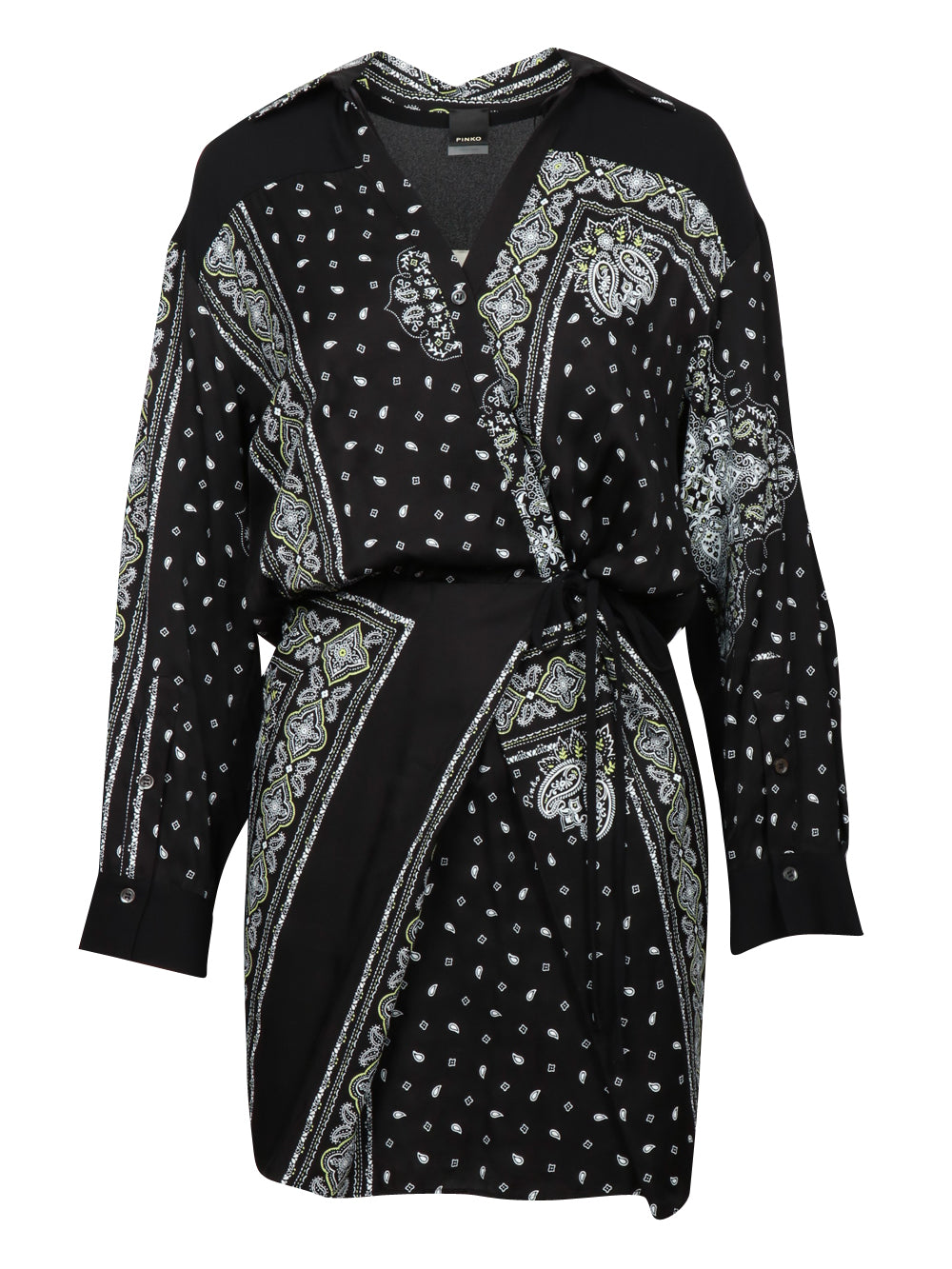 ワンピース PINKO Mesopotamia viscose dress bandana print profiles PINKO MESOPOTAMIA DRESS – Rapport Boutqiue