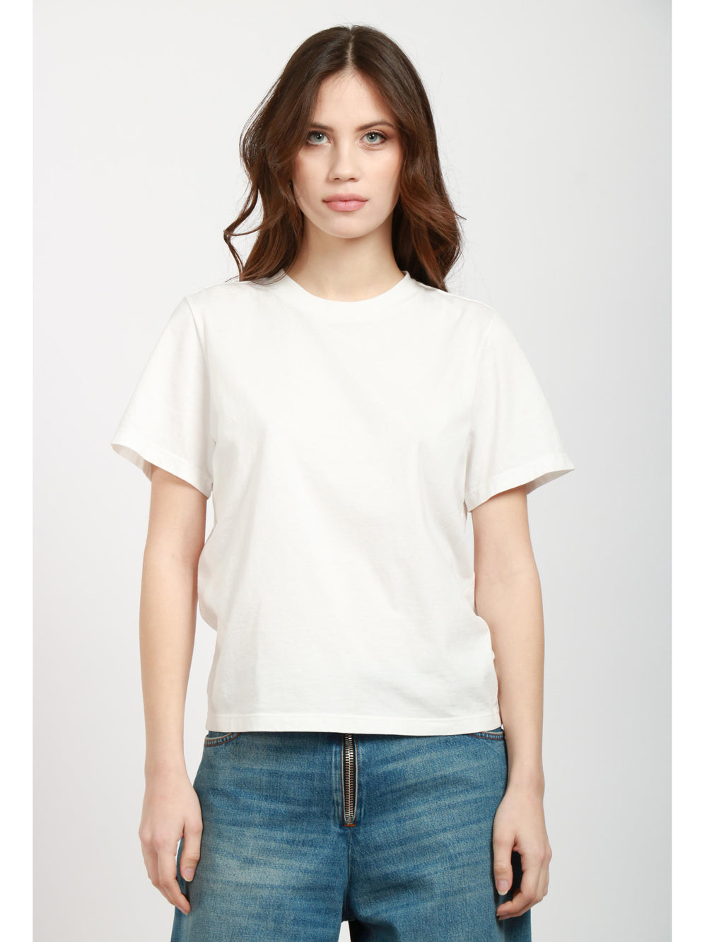 POMANDÈRE T-Shirt Girocollo in Cotone Latte Latte