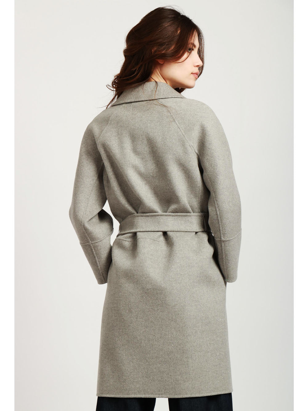 S MAXMARA Arona Coat in Virgin Wool Robe Grey ARONA