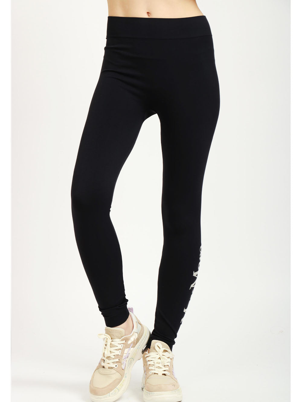 S MAXMARA Leggins Basilea Blu con Logo Blu