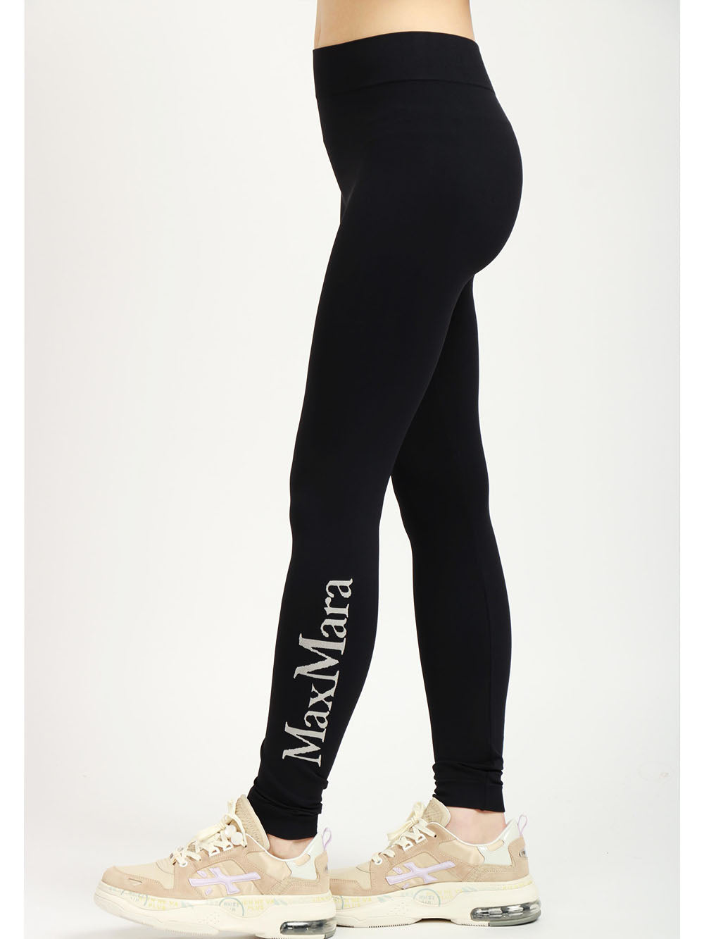S MAXMARA Leggins Basilea Blu con Logo Blu